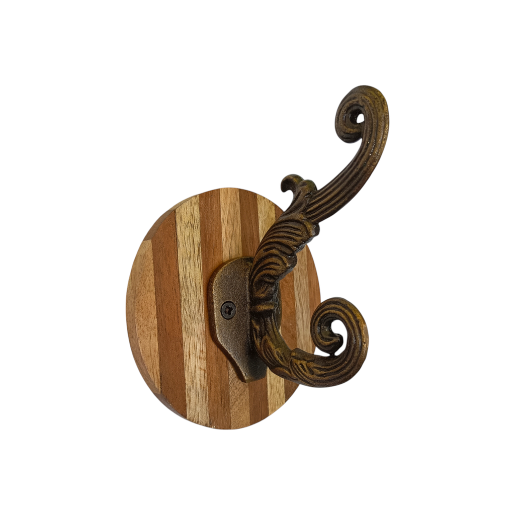 Designer Wall Hook (Brass Antique Finish)